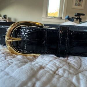 J. Crew Black and Gold Women's Belt